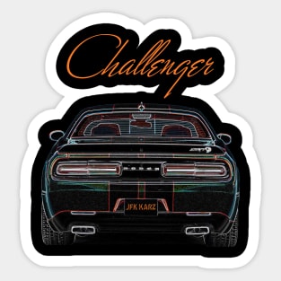 Dodge Challenger Car Rear End Sticker